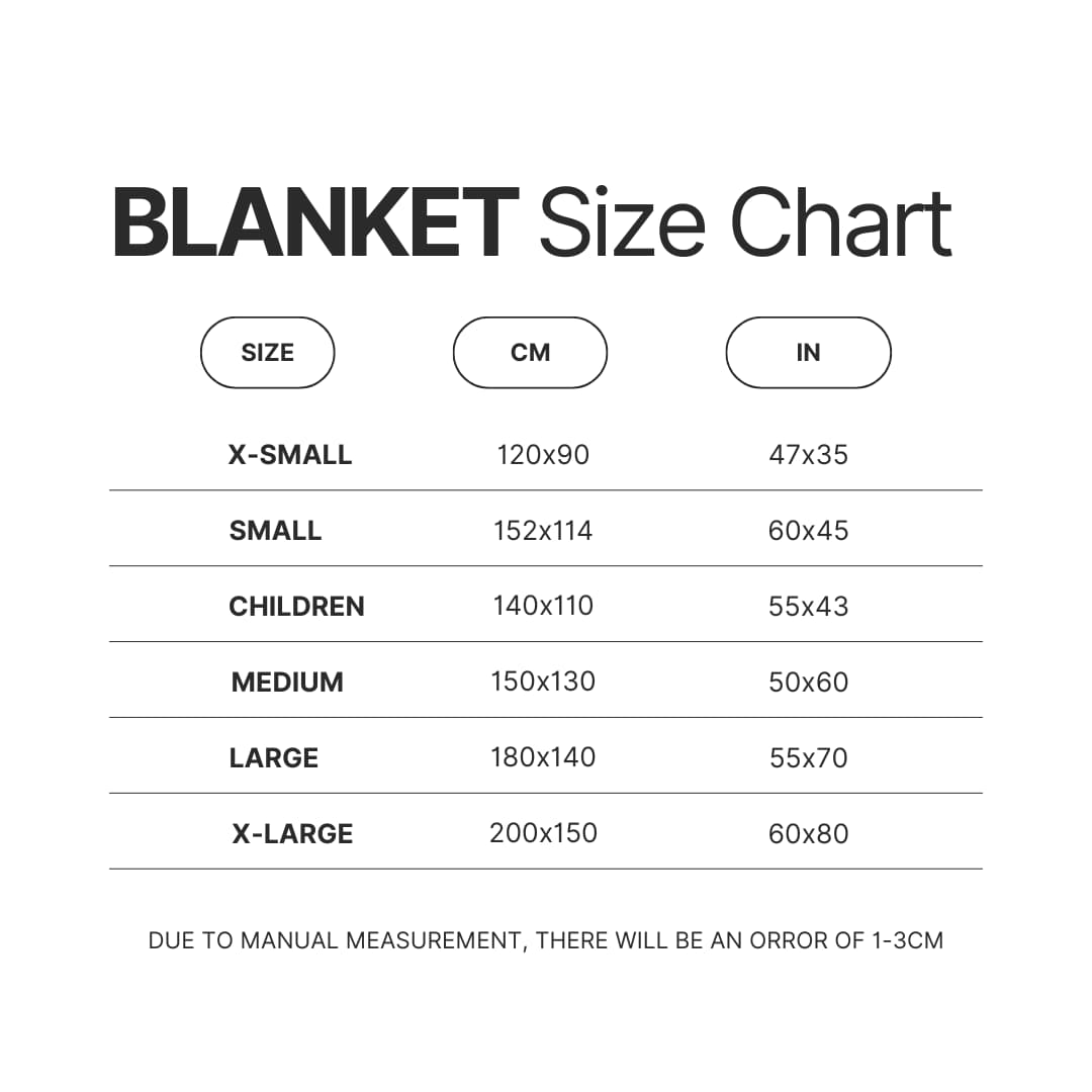 Blanket Size Chart - King of the Hill Store