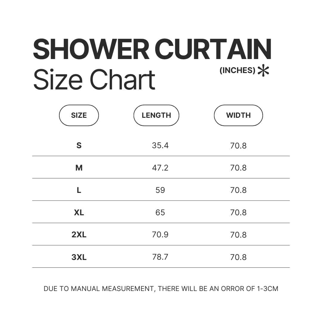 Shower Curtain Size Chart - King of the Hill Store