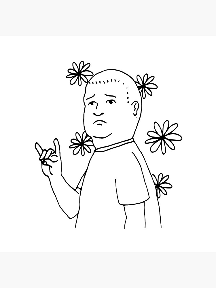 Bobby Hill Rock On Throw Pillow - Image 2