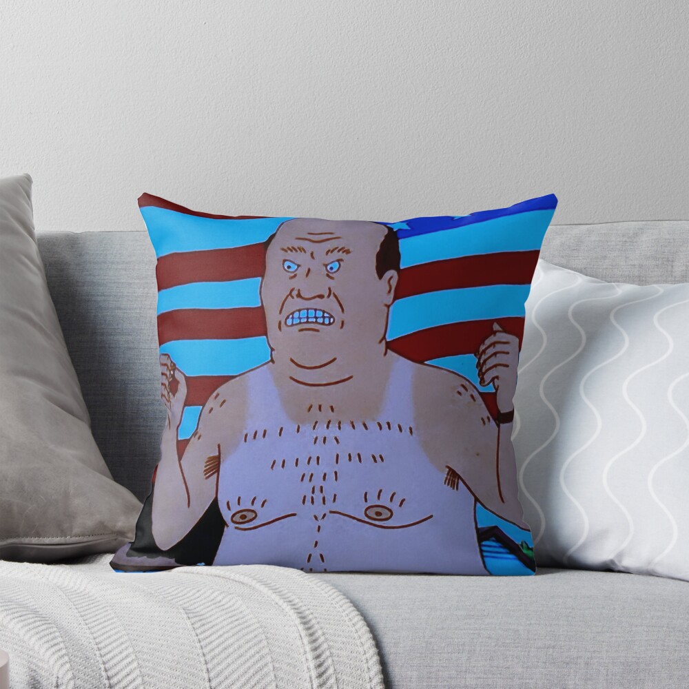 Bill D Character Sticker Art Throw Pillow