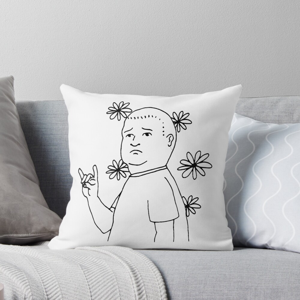Bobby Hill Rock On Throw Pillow