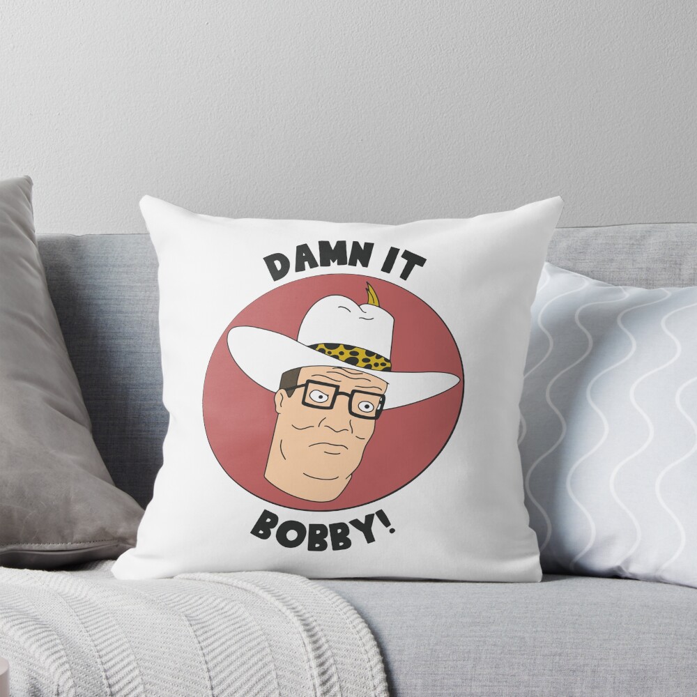 Hank Hill Character Design Throw Pillow