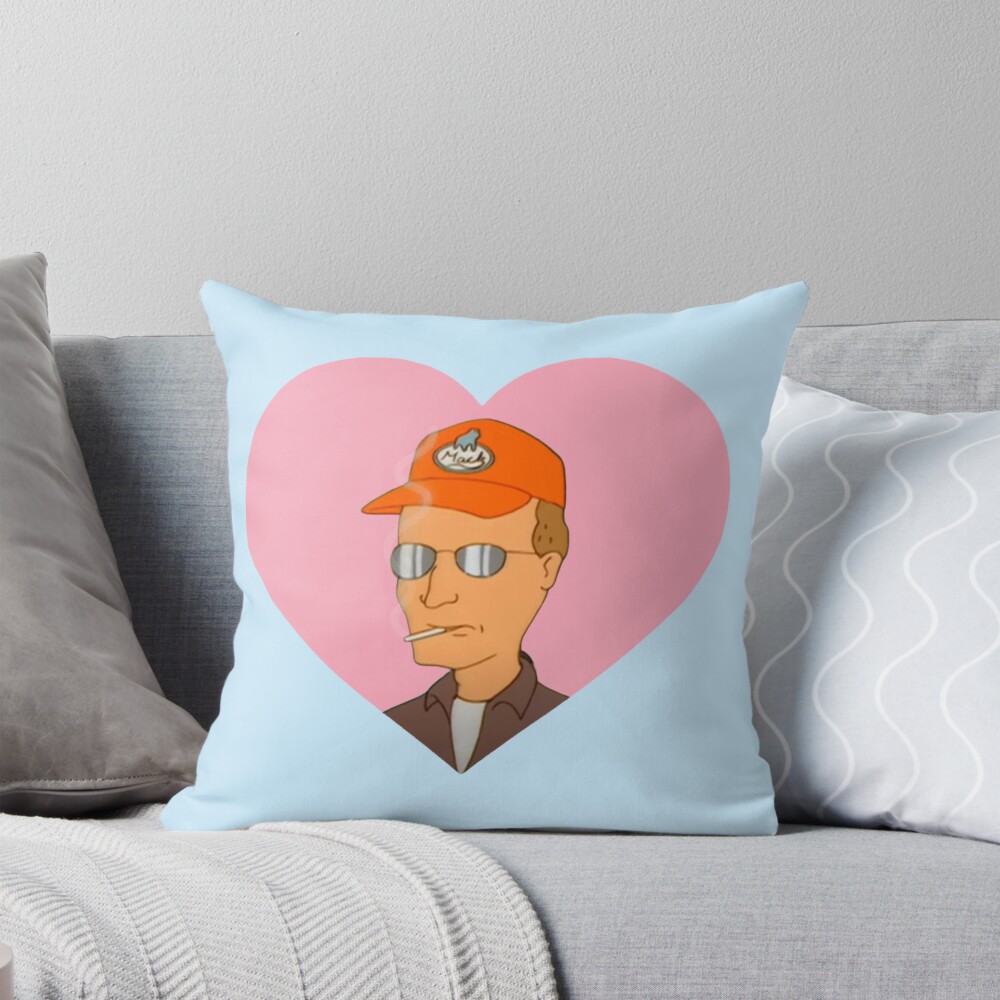 Pastel Dale Gribble Throw Pillow
