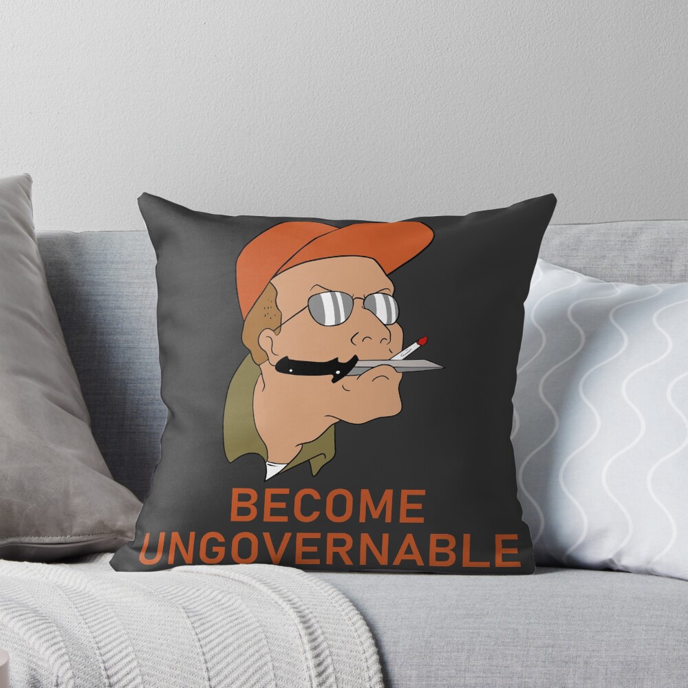 Dale Gribble Character Design Throw Pillow